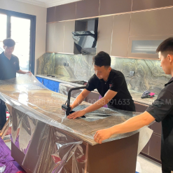 phim dán mặt bàn đá, gỗ silikante